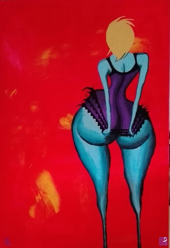 quadri in vendita online - Donna Curvy Back