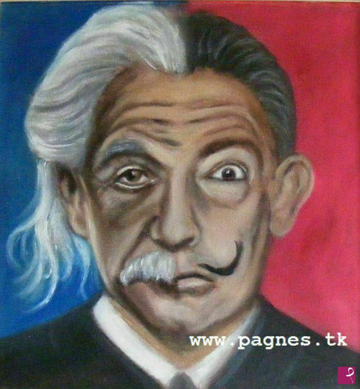 quadri in vendita online - Doppio genio (Dalì - Einstein)