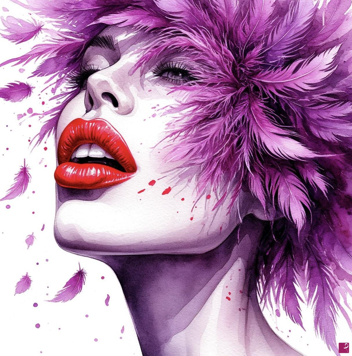quadri in vendita online - Drawing of a woman's face3