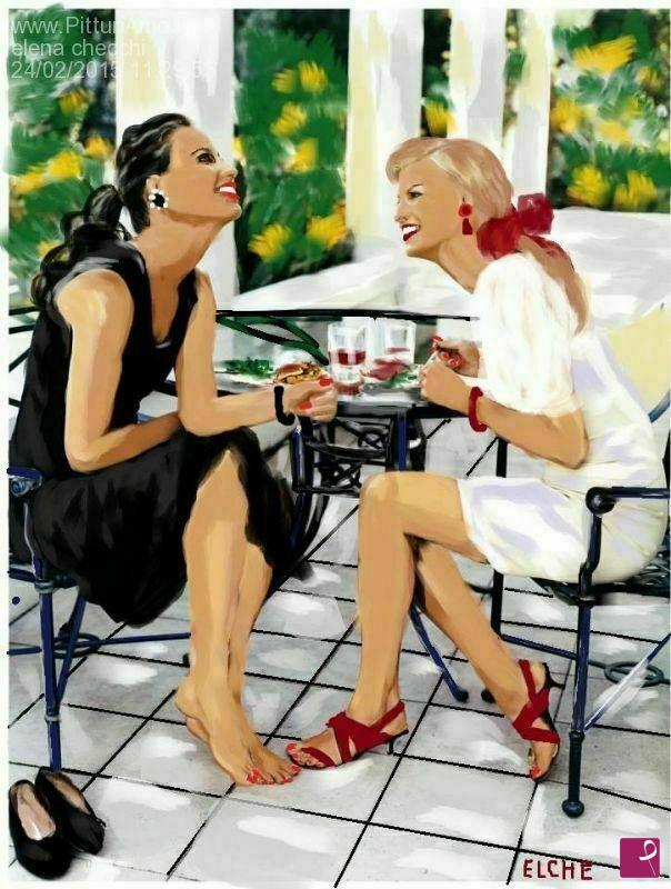 quadri in vendita online - DUE AMICHE
