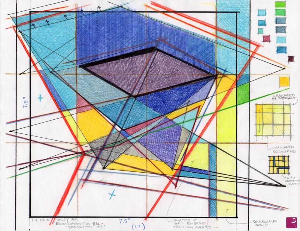 quadri in vendita online - eigencomposition 14 - derivation 03 - sketch 01