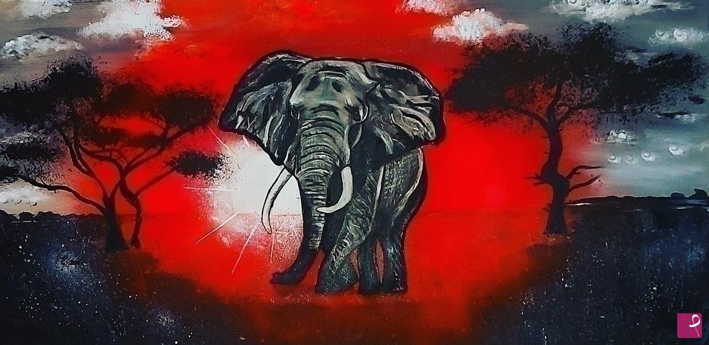 quadri in vendita online - Elefante