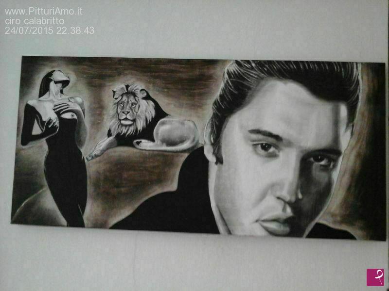 quadri in vendita online - ELVIS da giovane