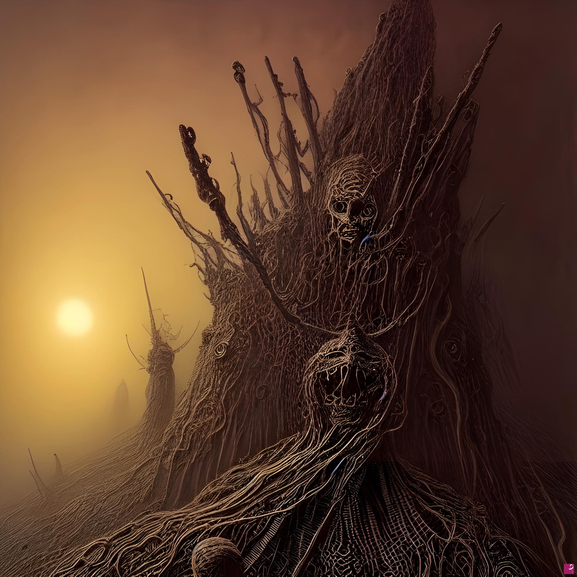 quadri in vendita online - Engulfed In The Webs Of Suffering