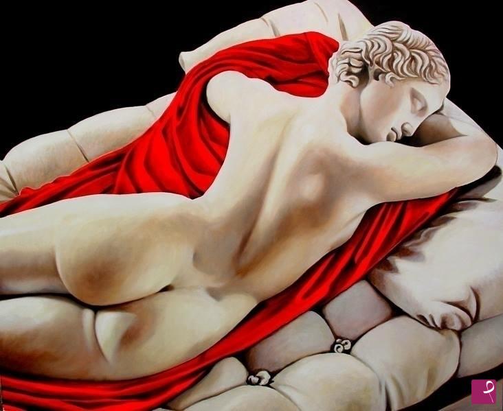 quadri in vendita online - "Ermafrodito dormiente"