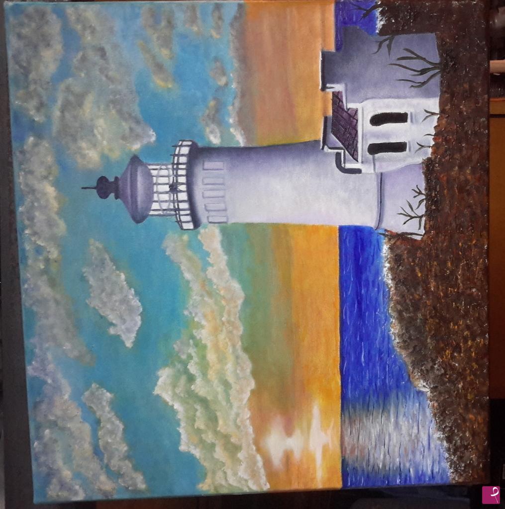 quadri in vendita online - Faro al tramonto