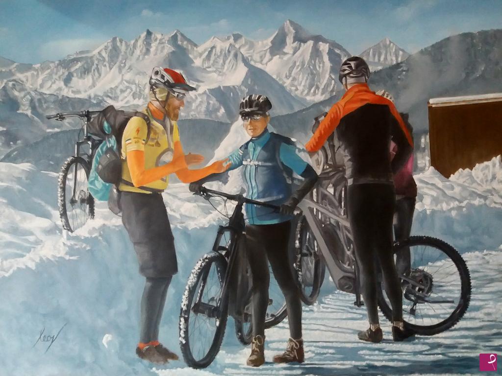 quadri in vendita online - Fat bike in Chamois 