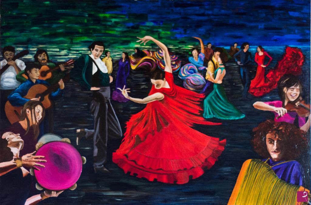 quadri in vendita online - FESTA GITANA – GYPSY FEAST