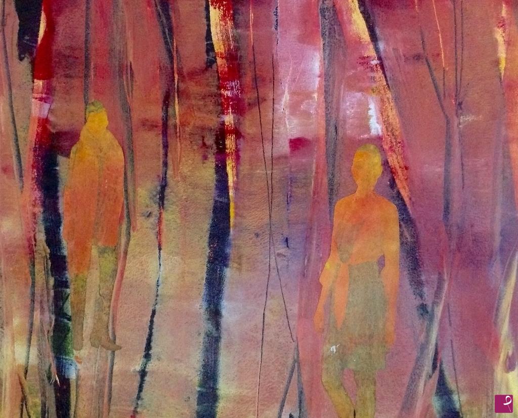 quadri in vendita online - Figure nel bosco 1