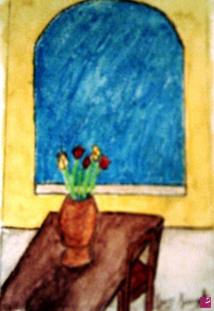 quadri in vendita online - Fiori alla Finestra