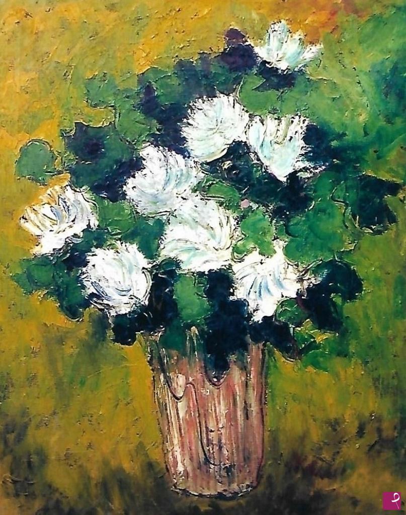 quadri in vendita online - Fiori bianchi