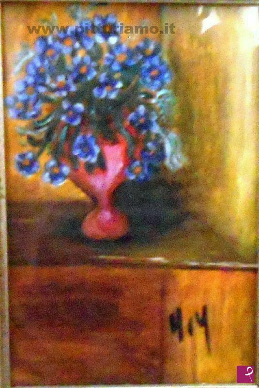 quadri in vendita online - Fiori blu