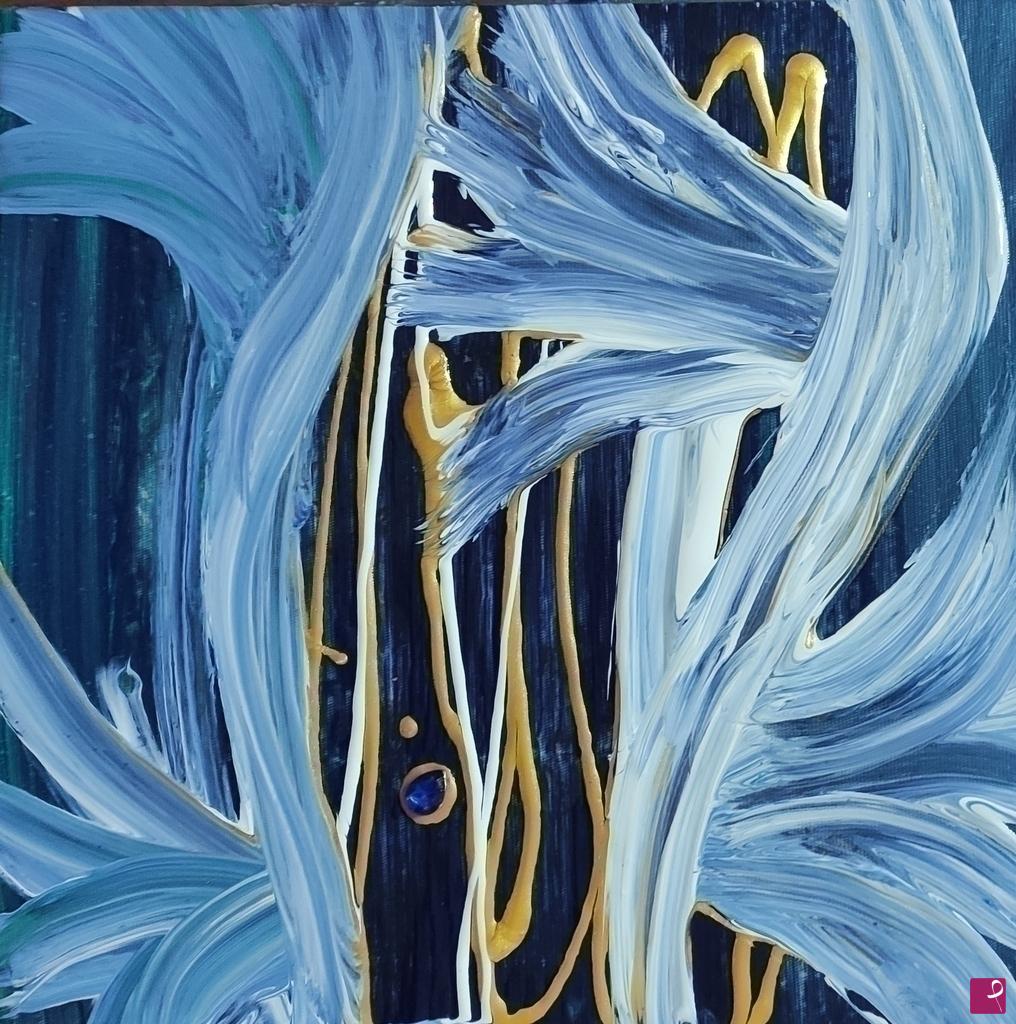 quadri in vendita online - Fiori blu