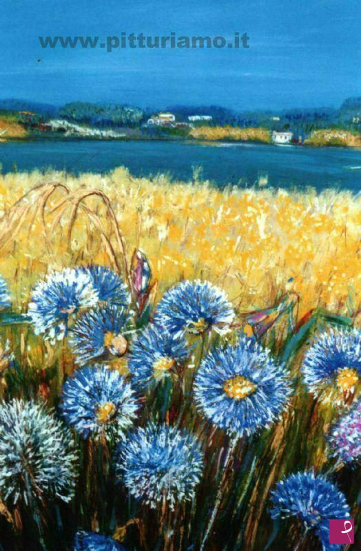 quadri in vendita online - Fiori Blue