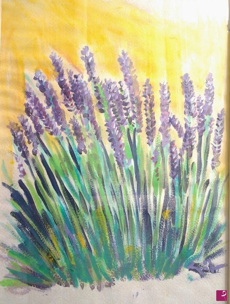 quadri in vendita online - Fiori di lavanda