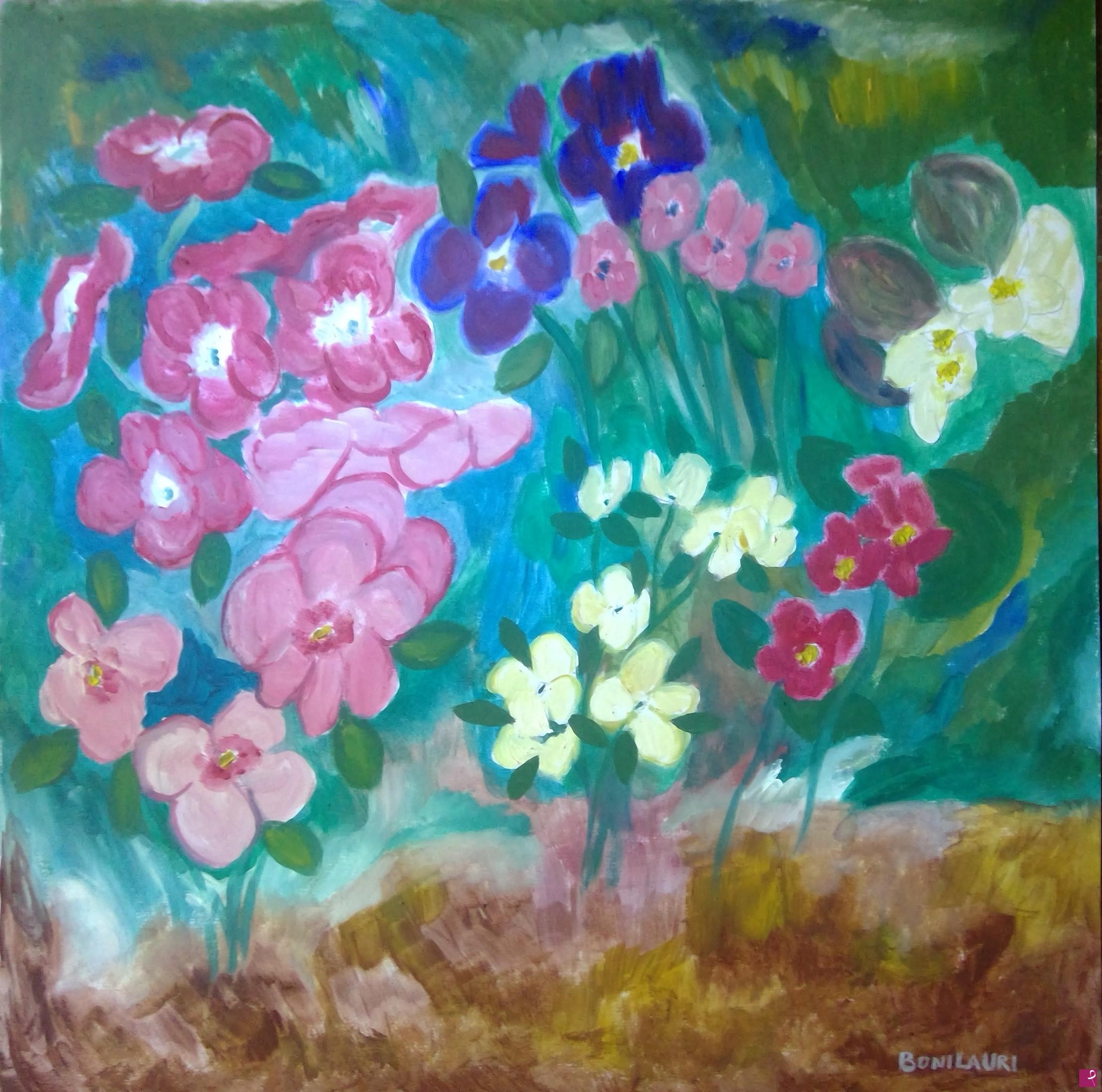 quadri in vendita online - Fiori e colori del giardino