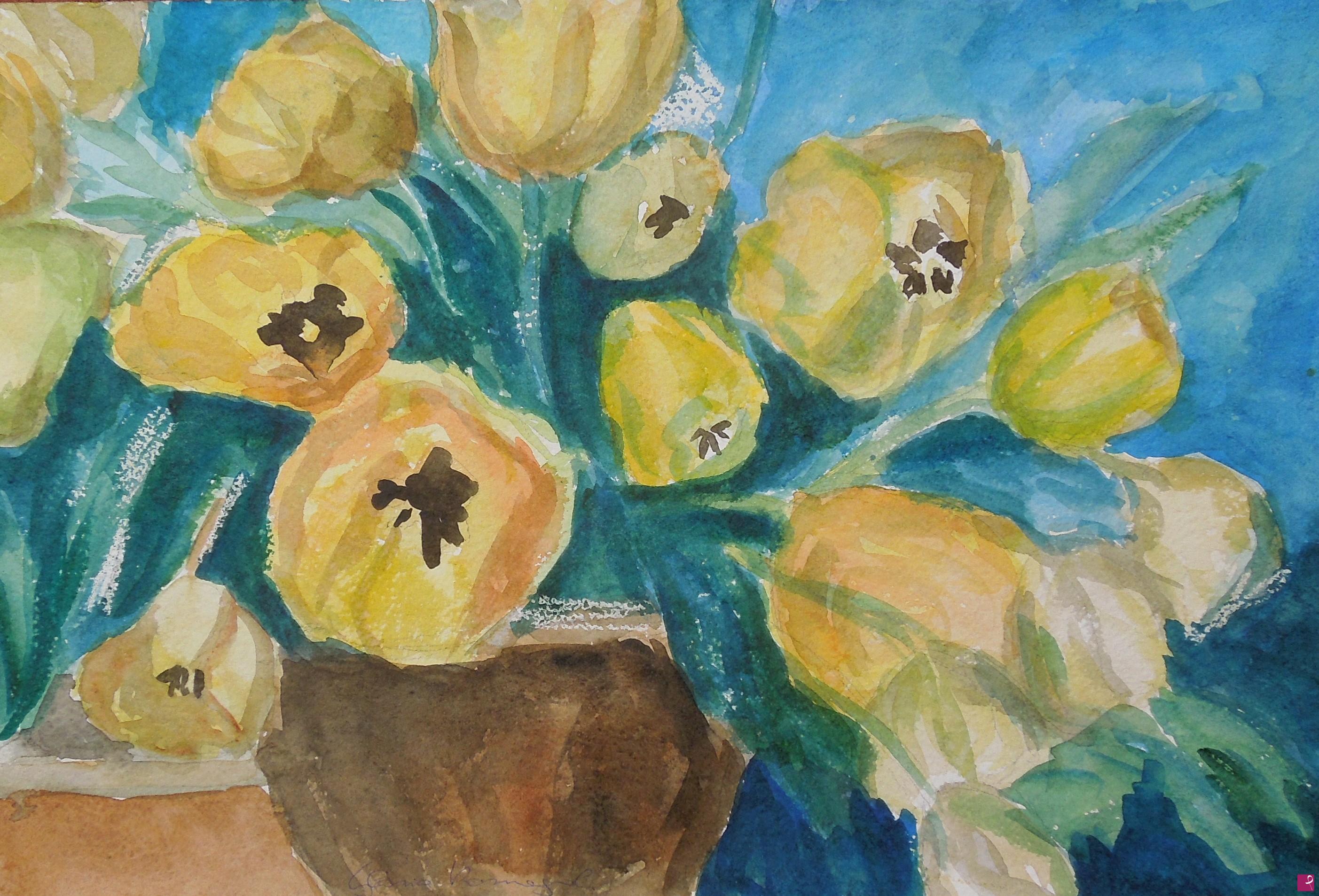 quadri in vendita online - Fiori gialli - 577