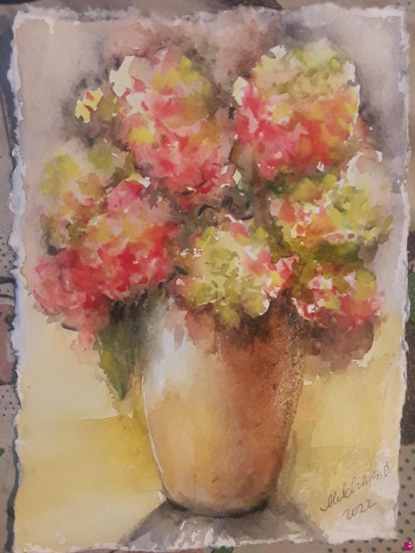 quadri in vendita online - Fiori in vaso 
