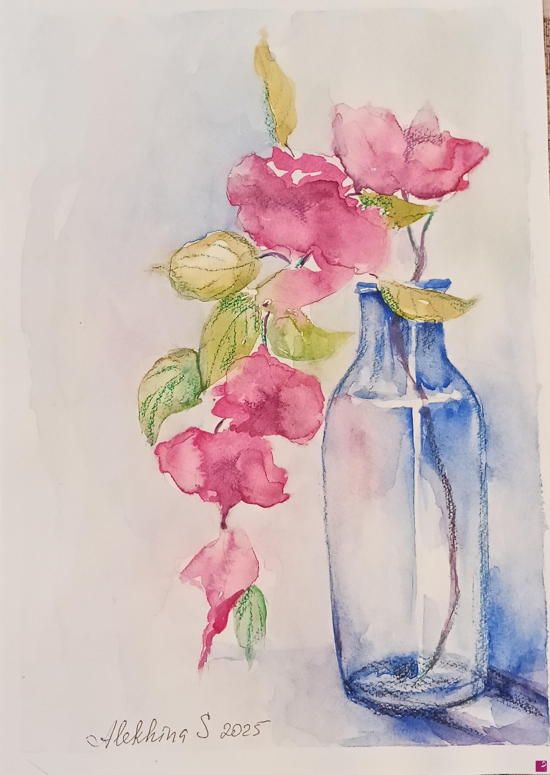 quadri in vendita online - Fiori in vaso
