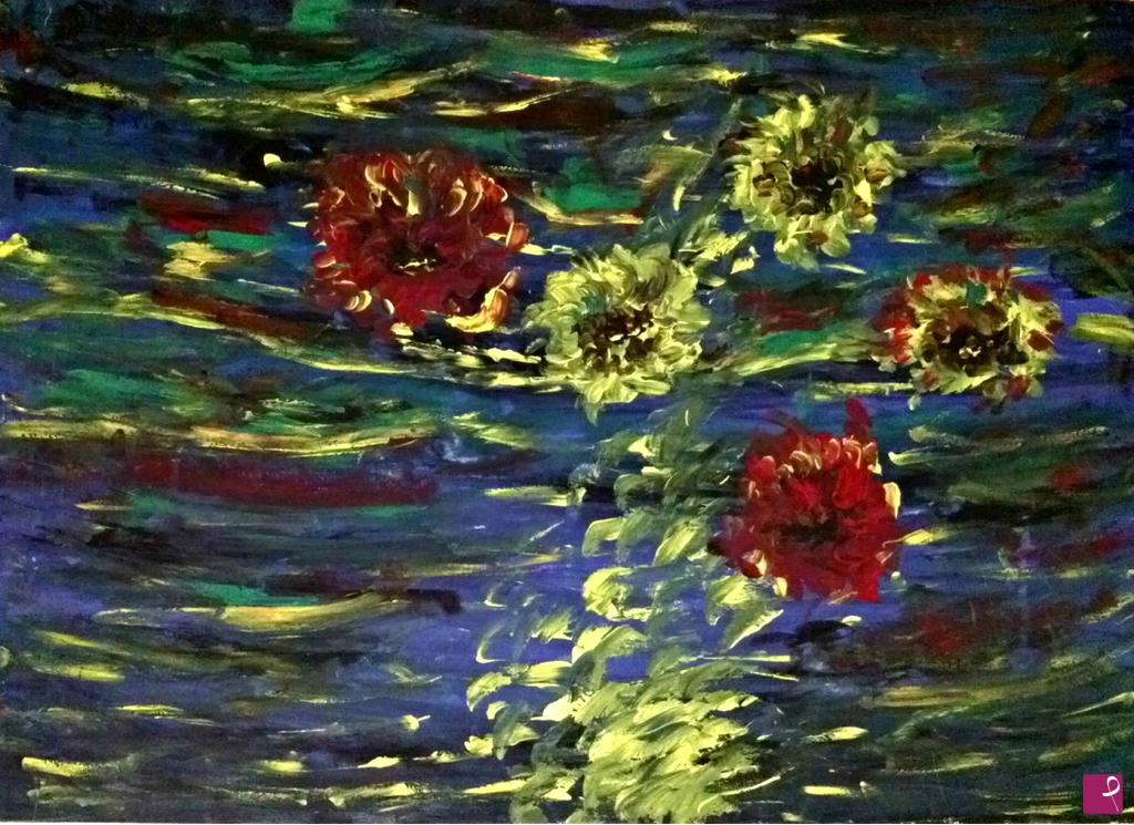 quadri in vendita online - Fiori sull'acqua