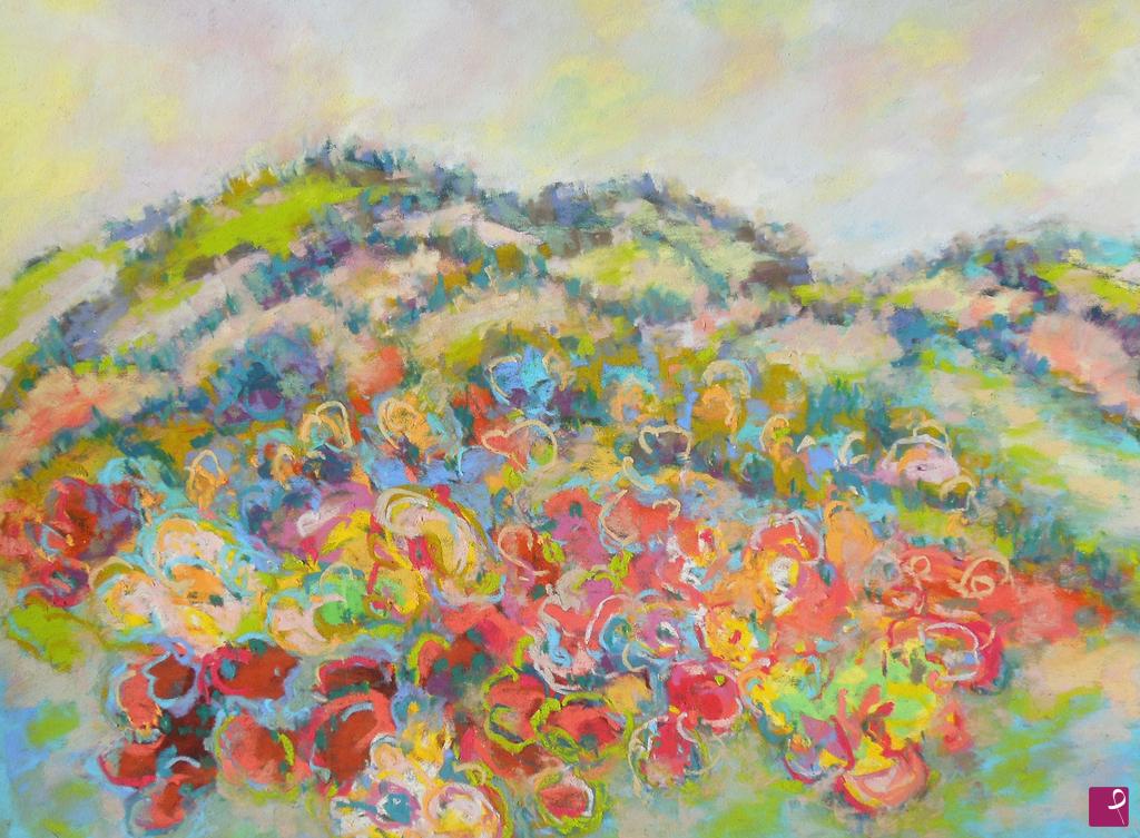 quadri in vendita online - Fiori sulle colline toscane - 234