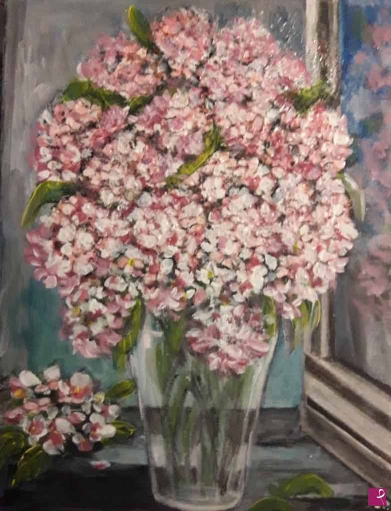 quadri in vendita online - Fiori vicino finestra