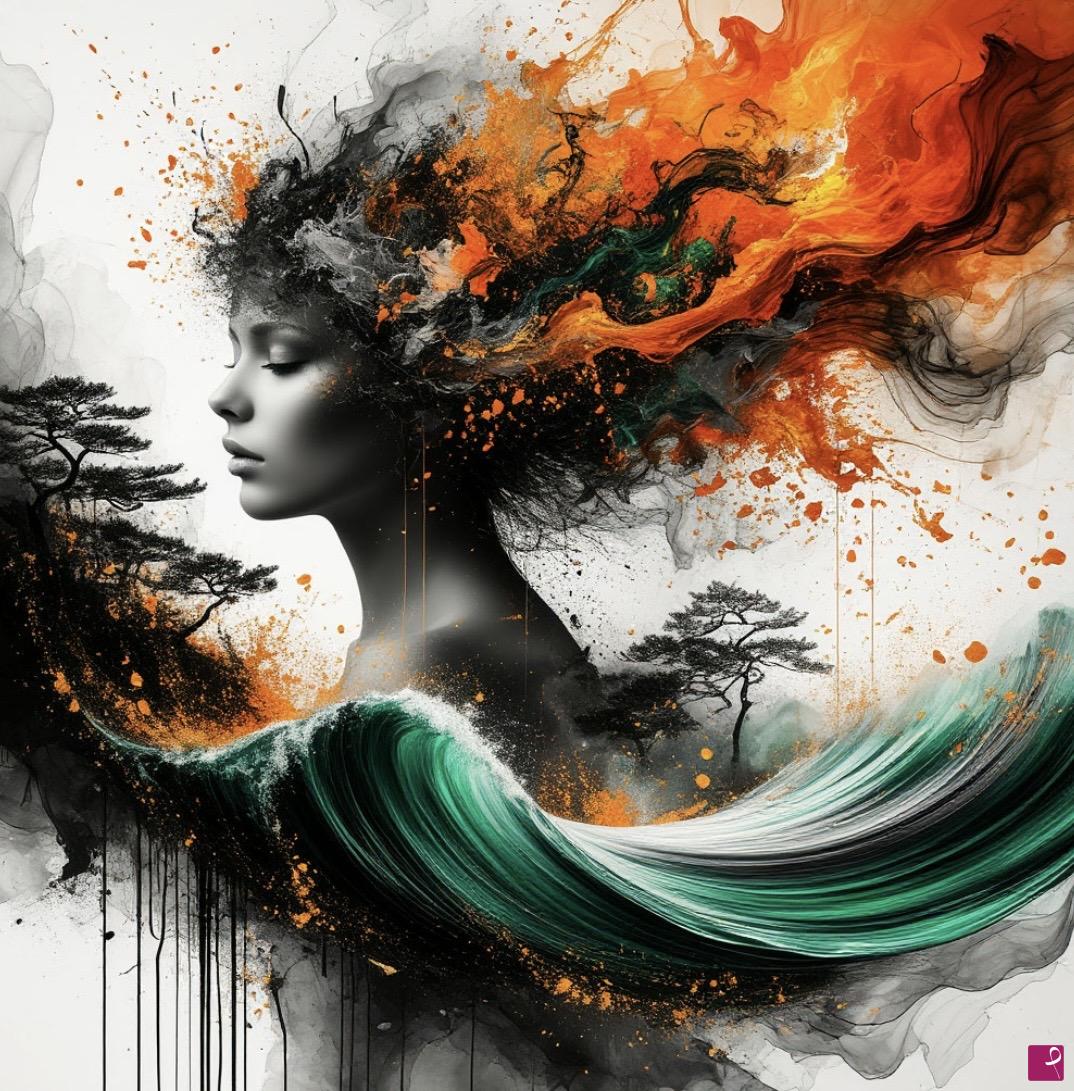 quadri in vendita online - Fire and water