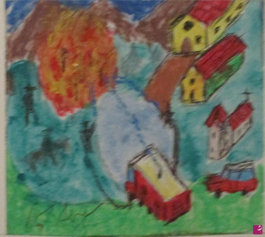 quadri in vendita online - Fire on the mountain
