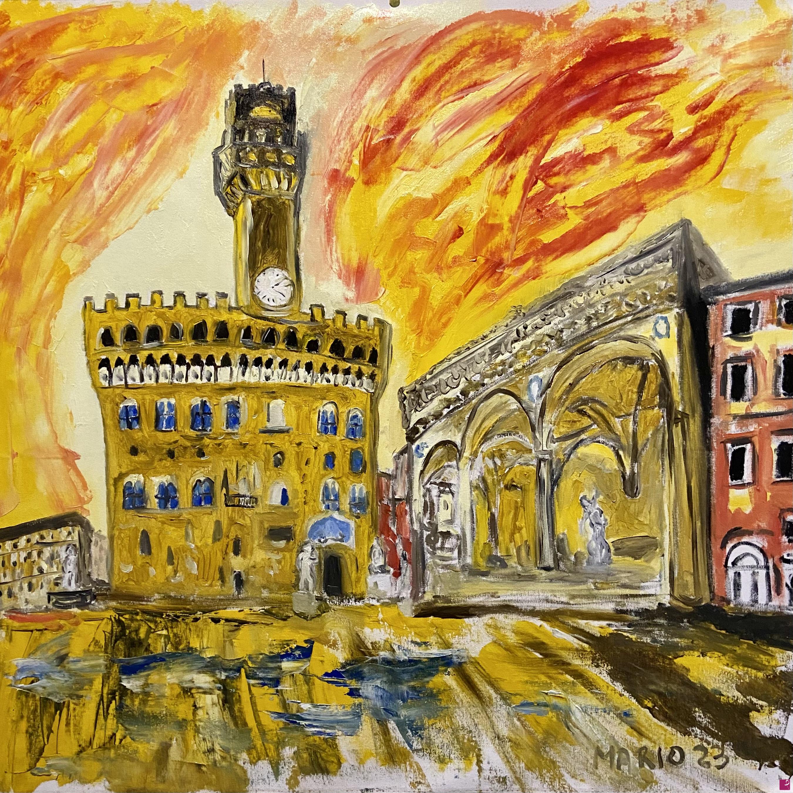 quadri in vendita online - Firenze sotto il sole forte 