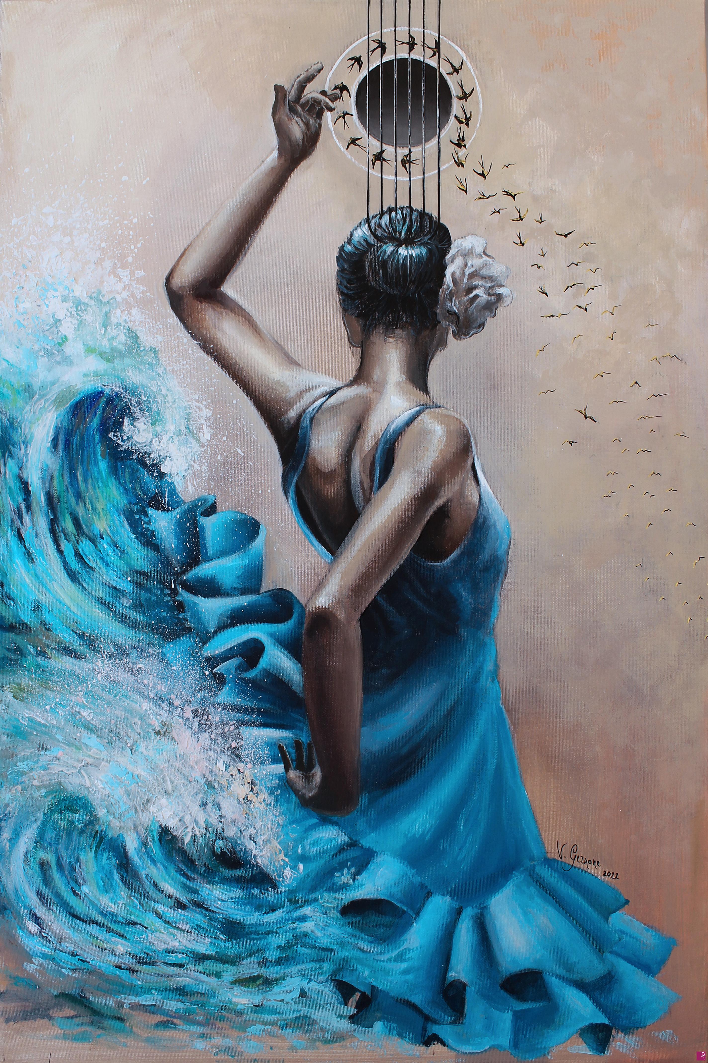 quadri in vendita online - Flamenco del Mar