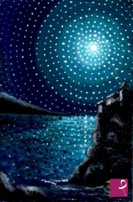 quadri in vendita online - Flebile luna
