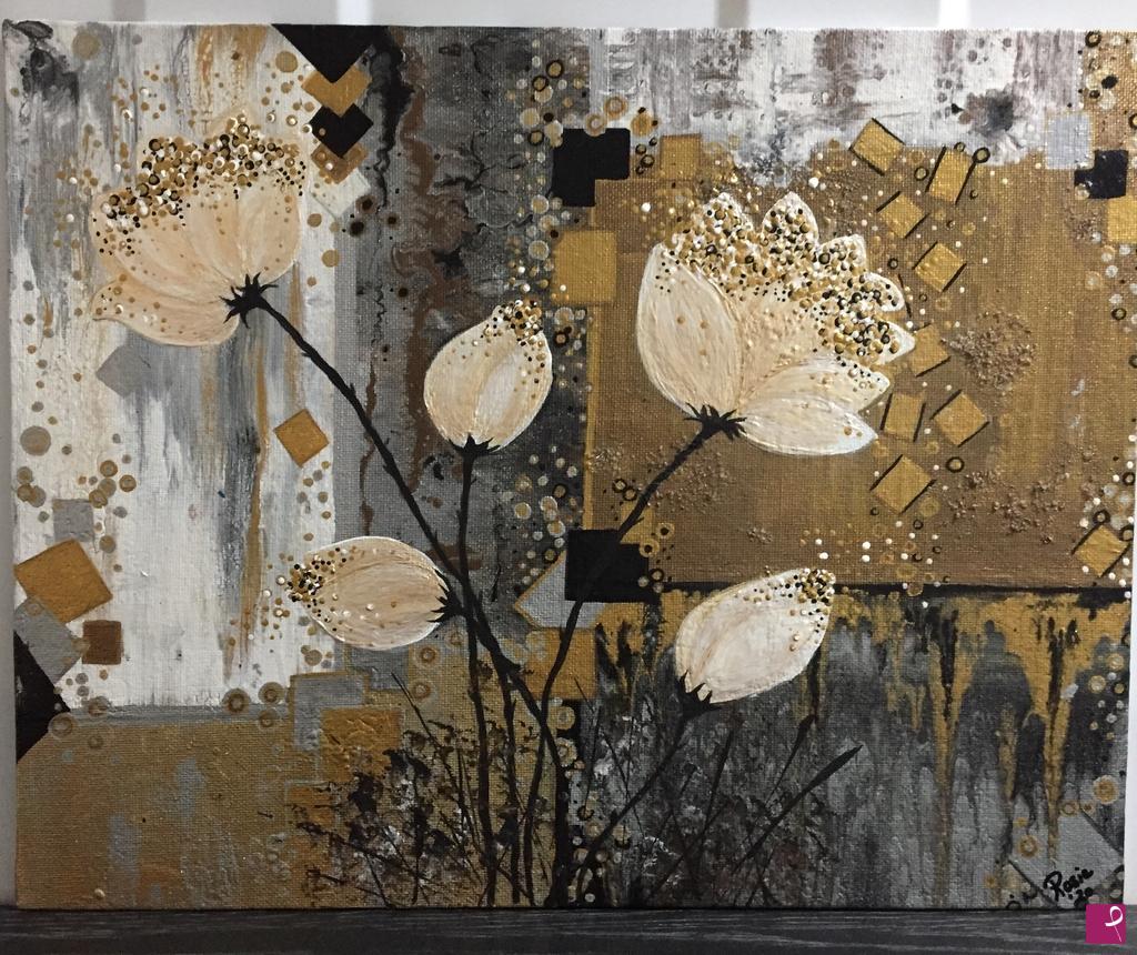 quadri in vendita online - Floral geometry 