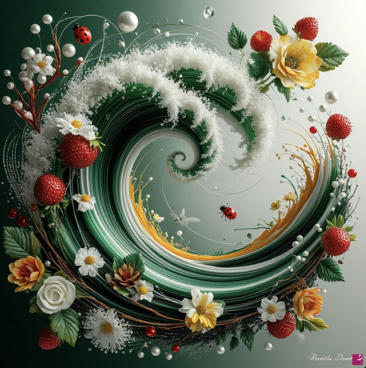 quadri in vendita online - Floral Wave