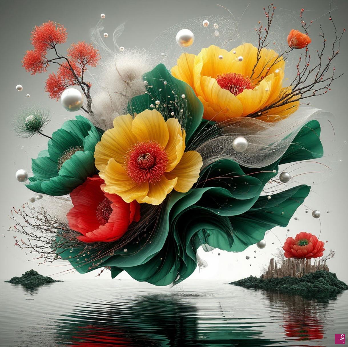 quadri in vendita online - Flower cloud 