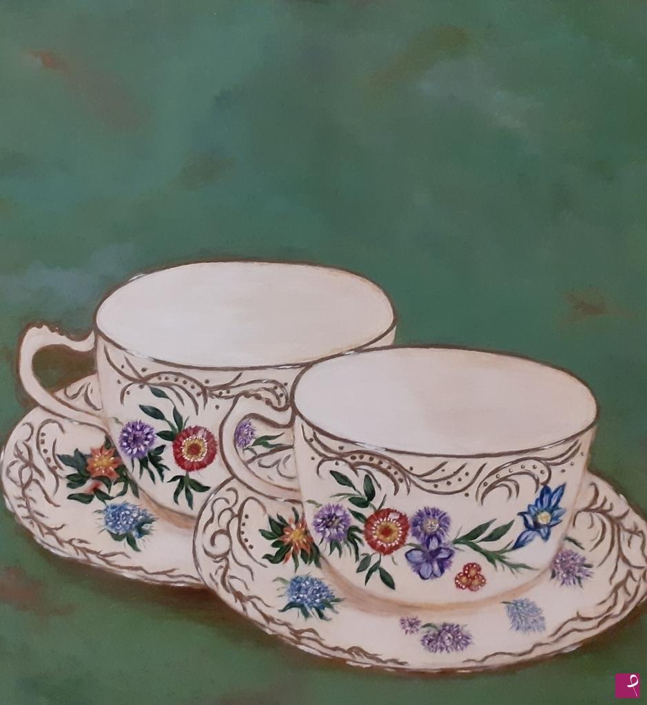 quadri in vendita online - Flower cups
