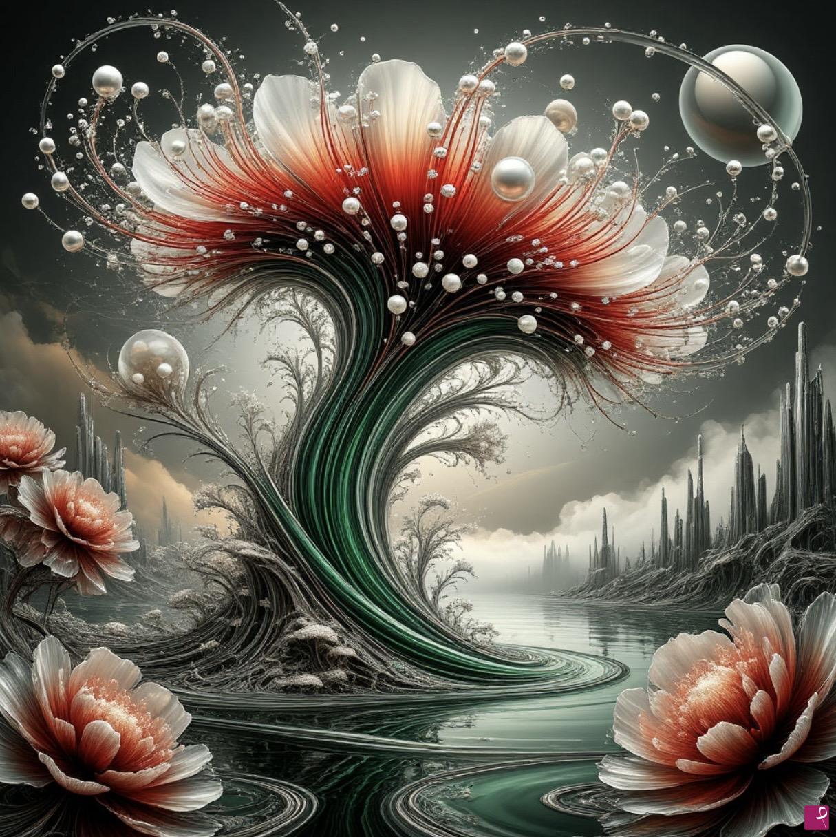 quadri in vendita online - Flower Lake