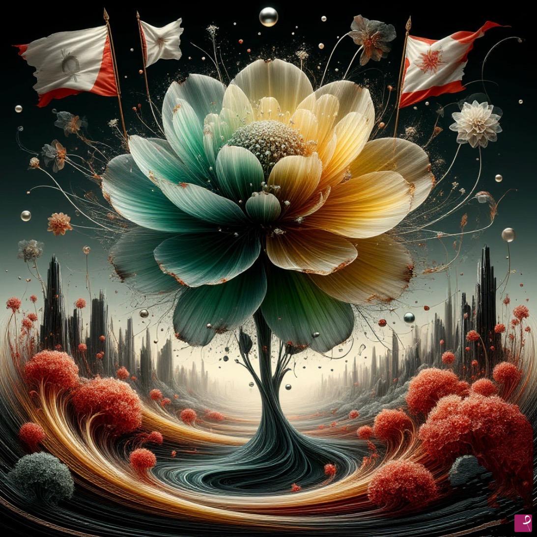 quadri in vendita online - Flower of inner strength