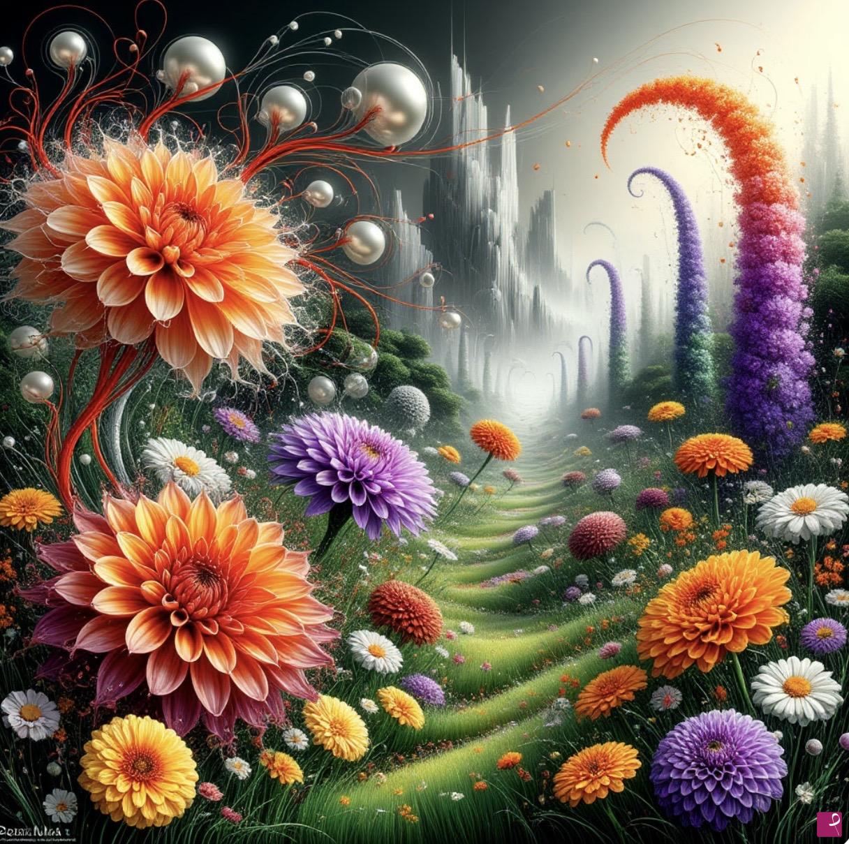 quadri in vendita online - Flower road