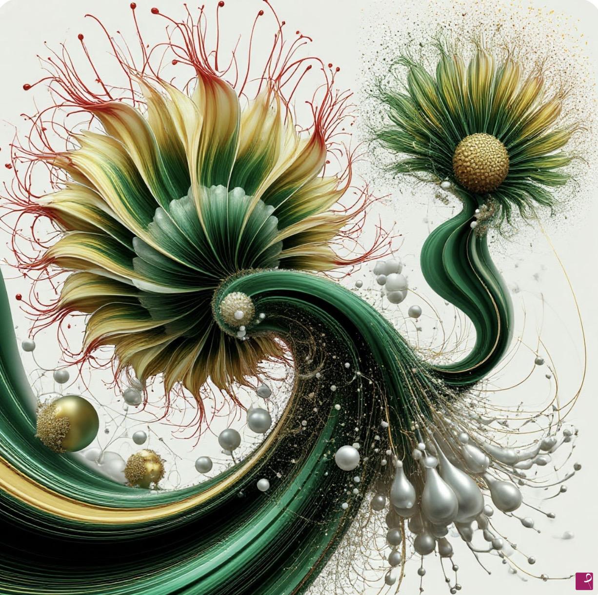 quadri in vendita online - Flower-shaped fan