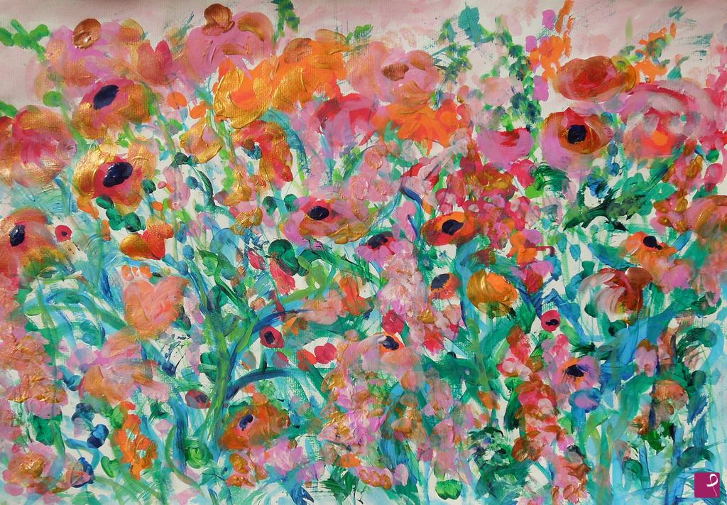 quadri in vendita online - Flowers as sea waves - 419