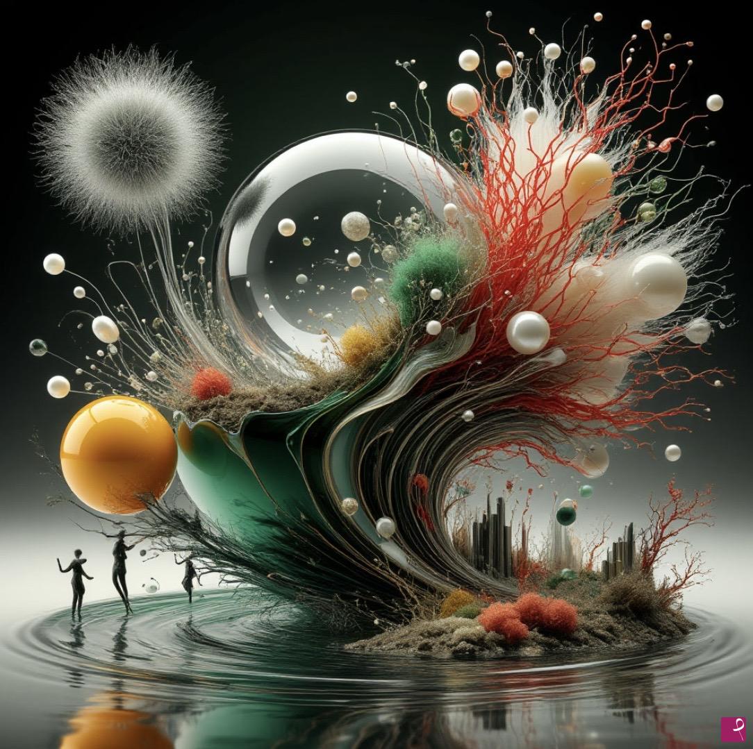 quadri in vendita online - Flowers on the water 