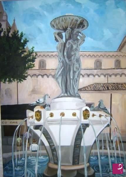 quadri in vendita online - Fontana tre fiumi