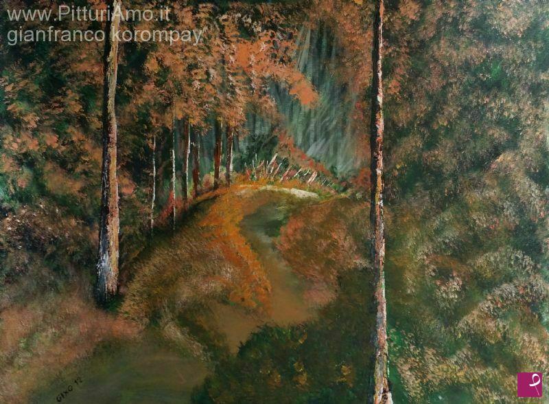 quadri in vendita online - Foresta D'autunno