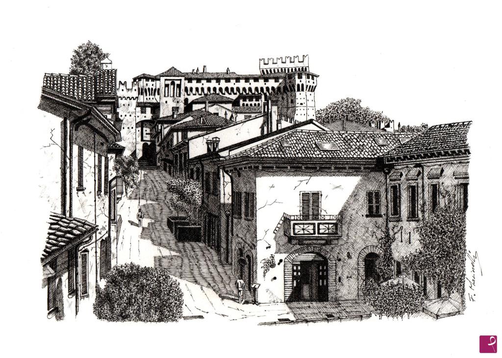 quadri in vendita online - French small town