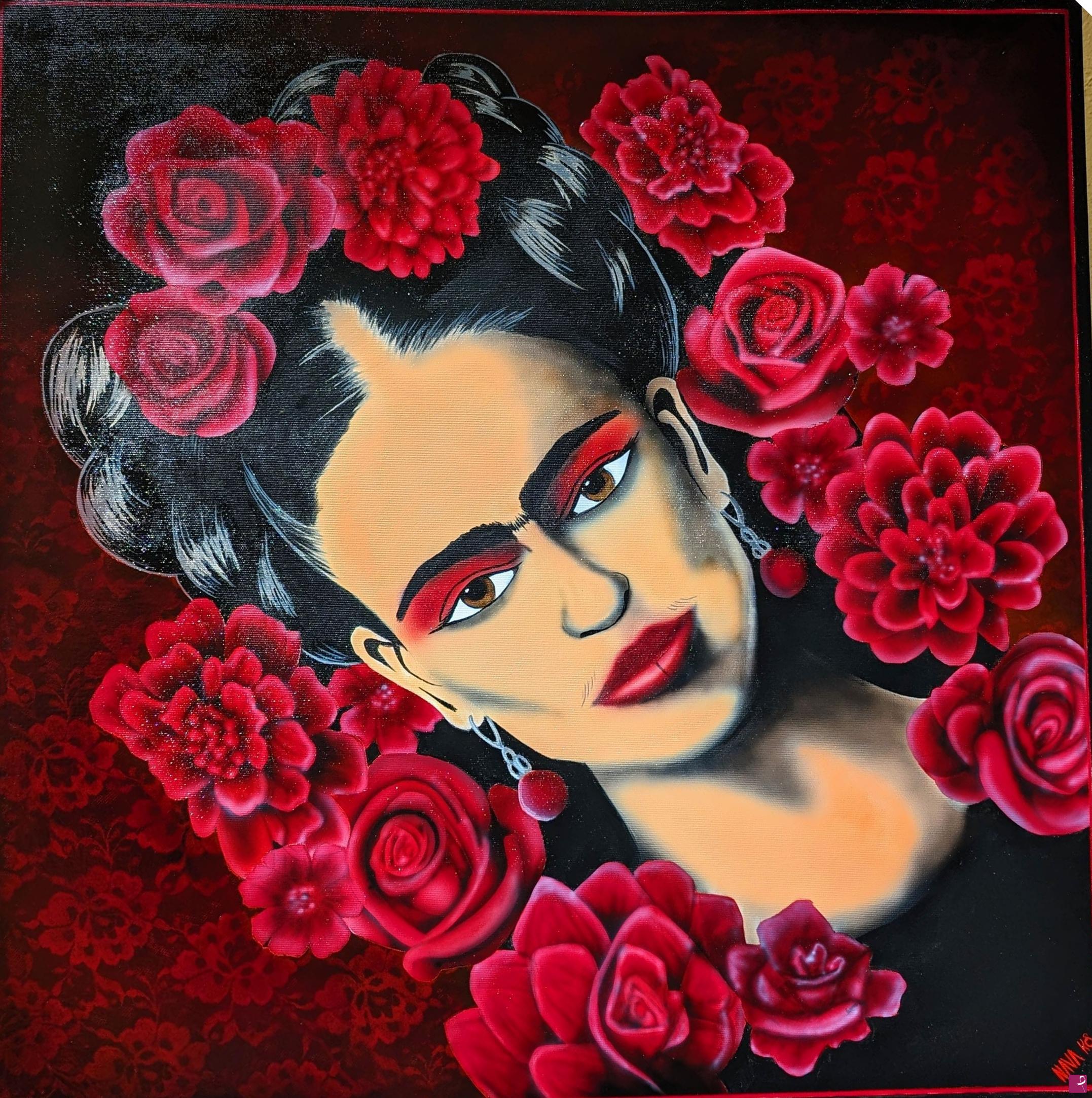 quadri in vendita online - Frida Noir (romboidale)