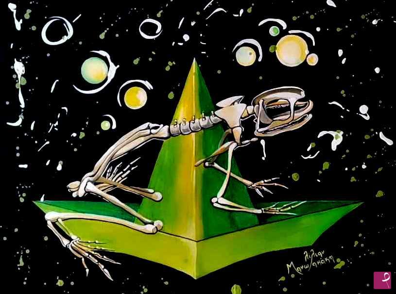quadri in vendita online - Frog boat