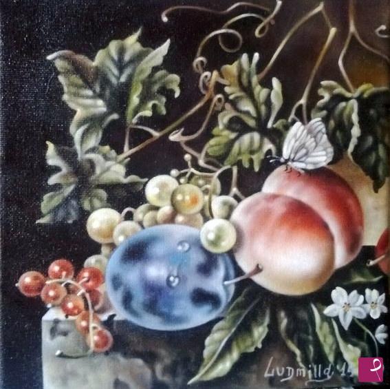 quadri in vendita online - Frutta farfalla