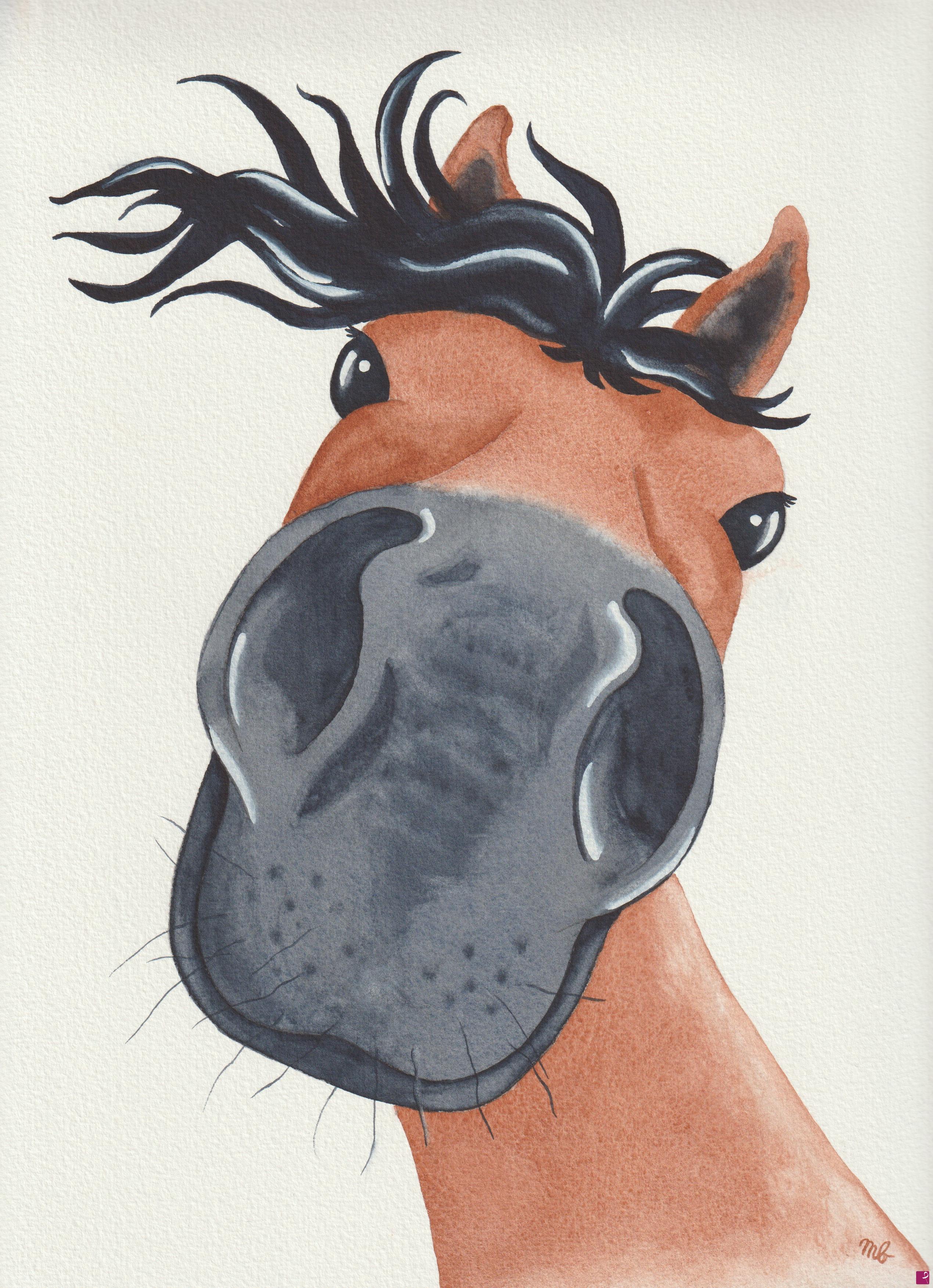 quadri in vendita online - Funny horse
