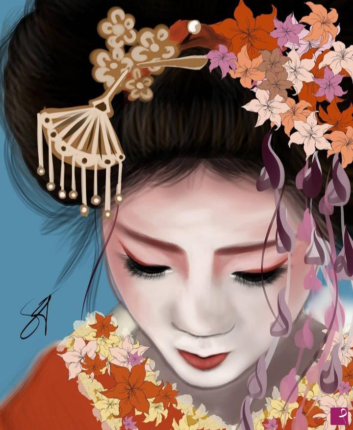 quadri in vendita online - Geisha 