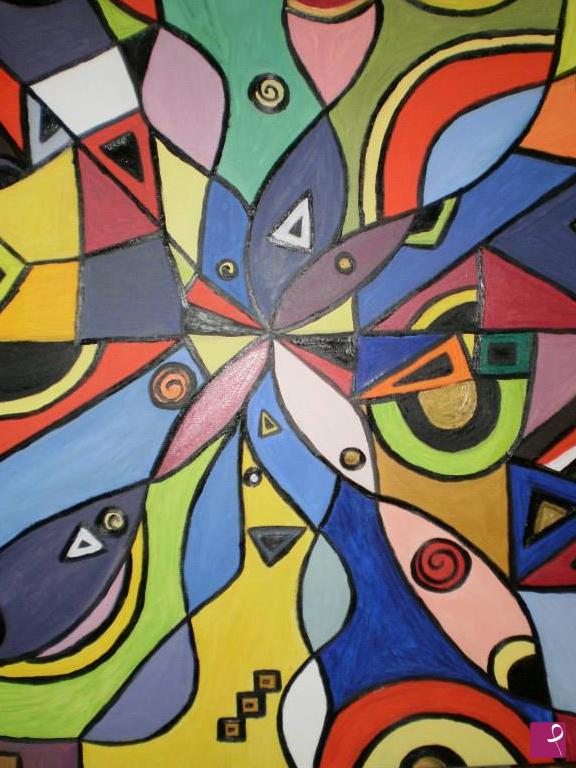 quadri in vendita online - Geometric flower
